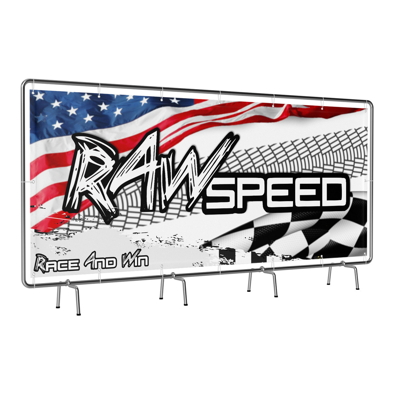 Raw Speed Banner - Flag