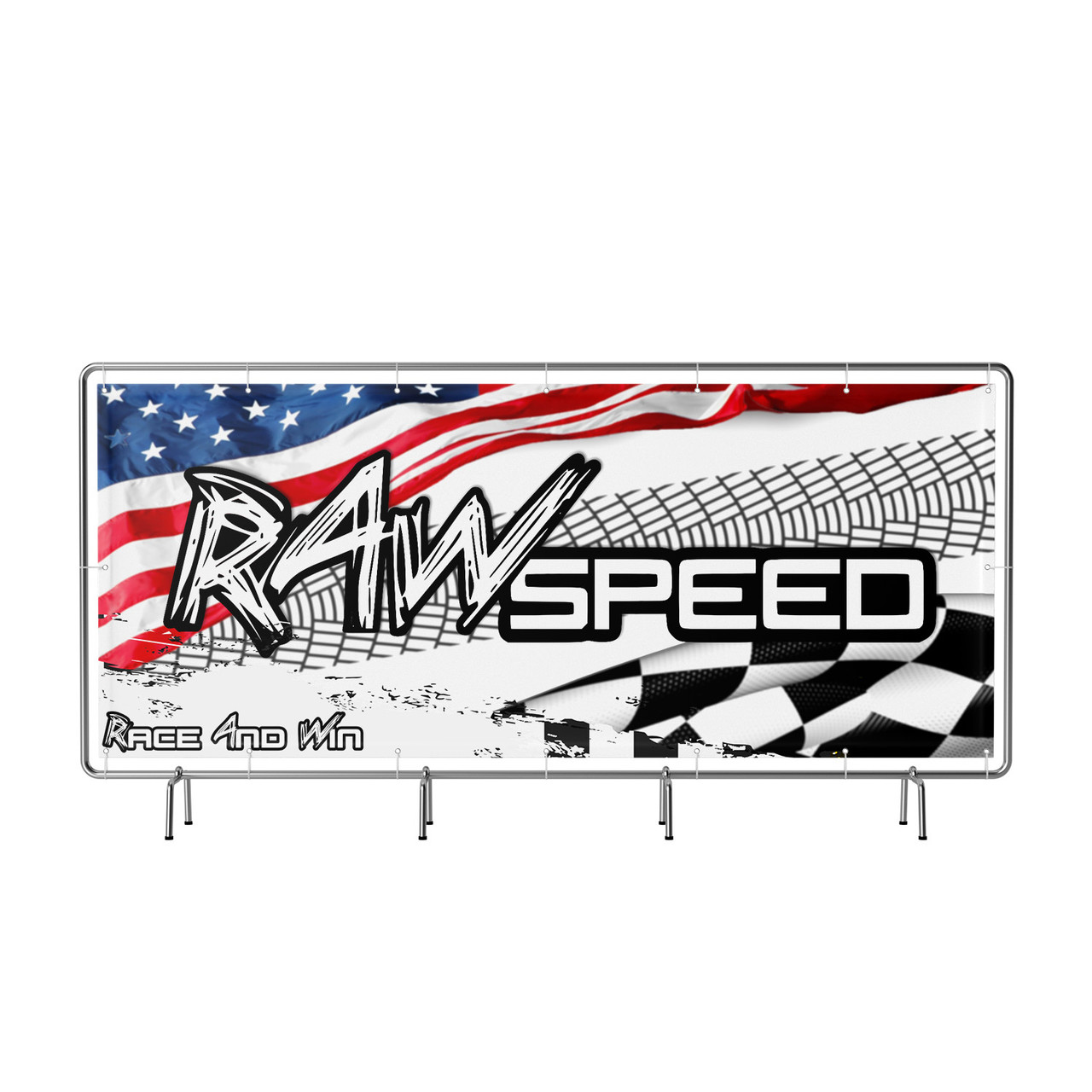 Raw Speed Banner - Flag