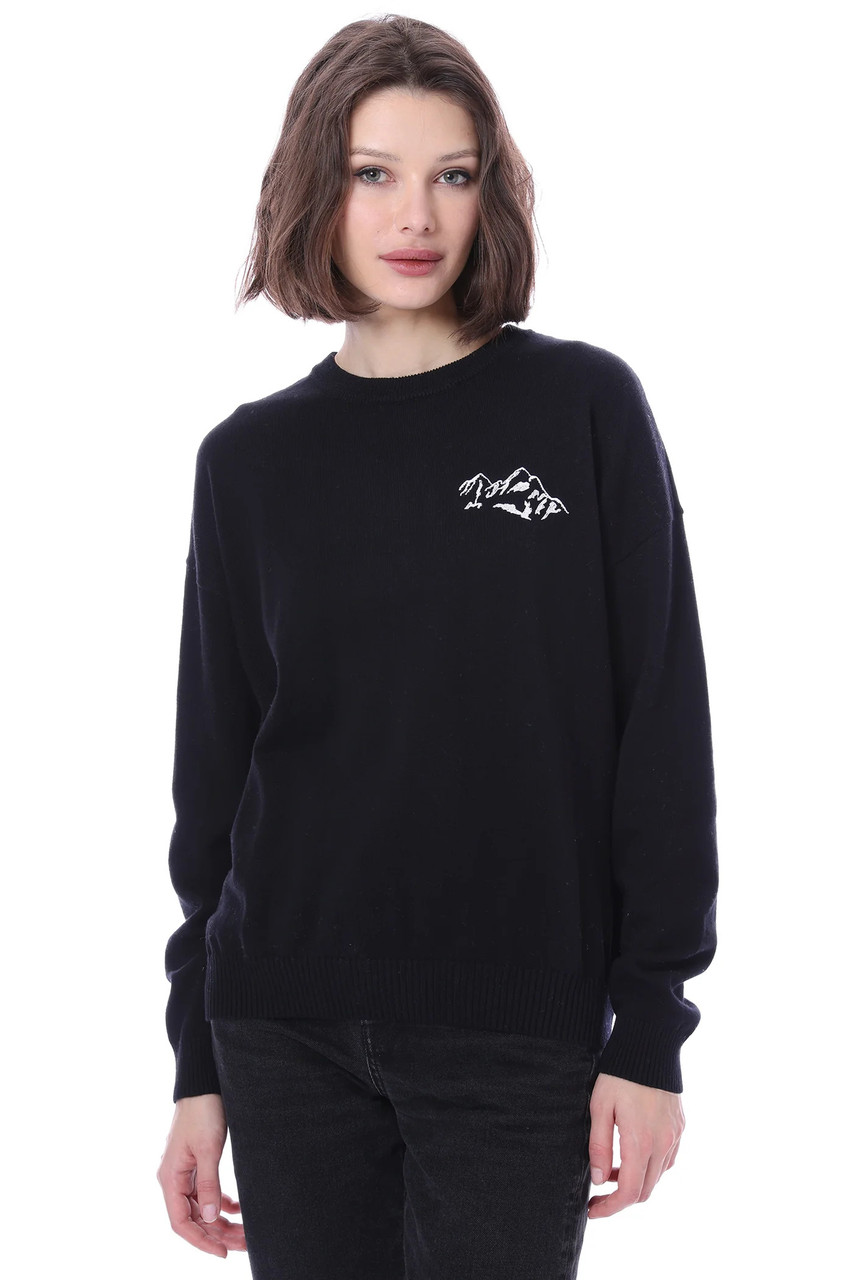 S_E_A PISTE CREW NECK / BLACK - trekdriving.com.au