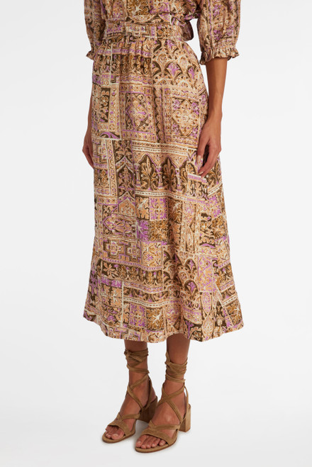 Estine Wrap Skirt in Amethyst Tile