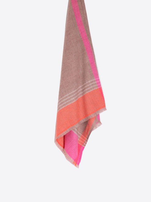 Neon Stripes Camel Scarf