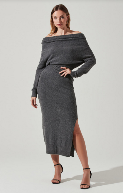 Cora Off Shoulder Sweater Dress