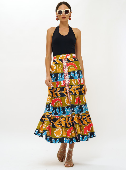 Canyon Button Front Maxi Skirt