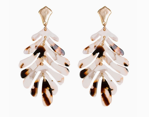 Cocoa Petite Palm Drop Earrings