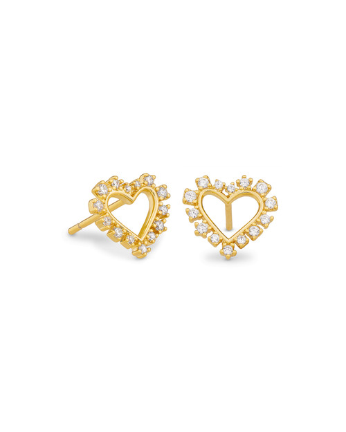 Ari Heart Crystal Stud Earring