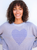 Stripe Heart Lilac Sweatshirt