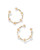 Deliah Open Frame Earring - Iridescent White Crystals