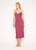 Ripley Satin Slip Dress in Mulberry