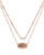 Elisa Multi Strand Necklace - Rose Gold Drusy