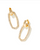 Danielle Gold White Crystal Link Earrings