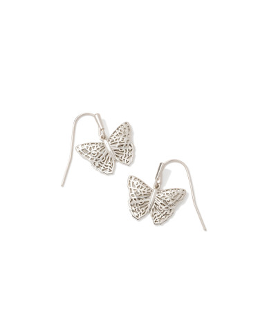 Amber Butterfly Drop Earrings in Sterling Silver | Ross-Simons