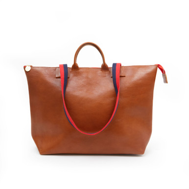 Clare V. Le Zip Sac Rustic Leather Tote