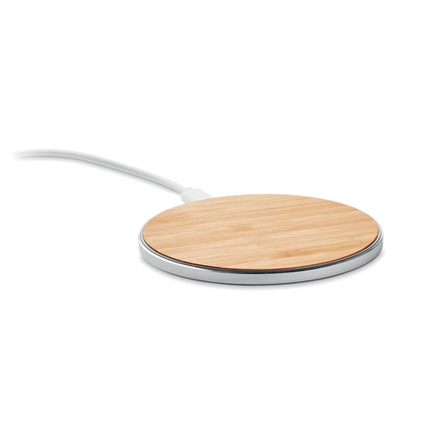 Sustainable wireless charger that has a bamboo top