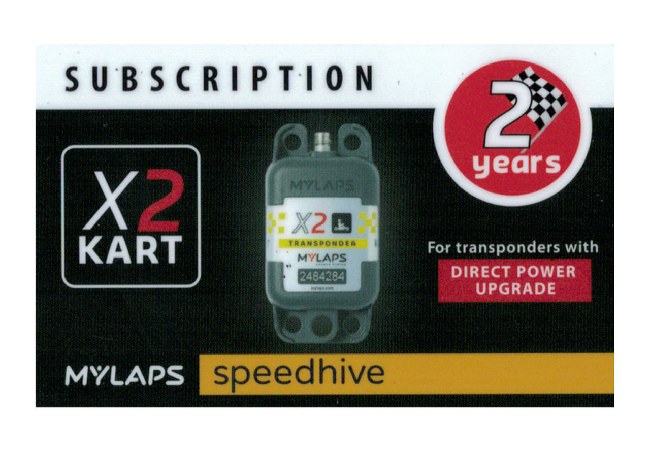 MyLaps X2 subscription renewal, 2-year kart DP [Renew instantly @ X2renew.com]