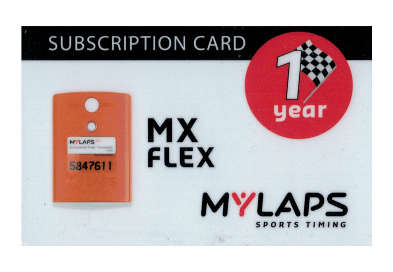 MyLaps Transponder Subscription Card - Flex Rechargeable