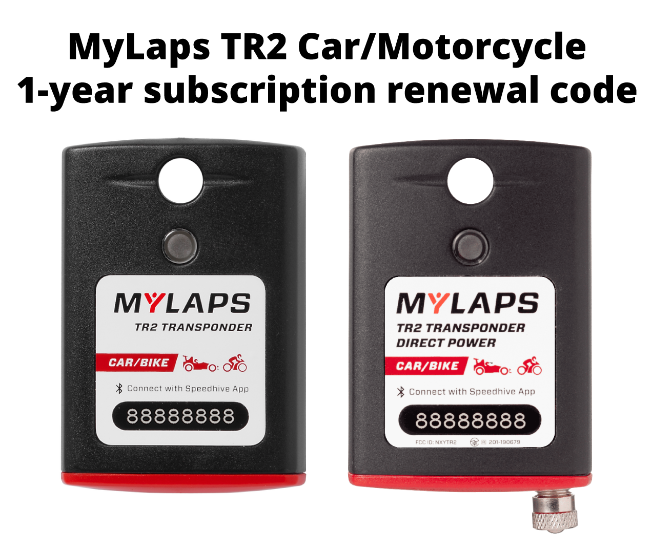 MyLaps TR2 subscription renewal code, 1-year Car/Bike