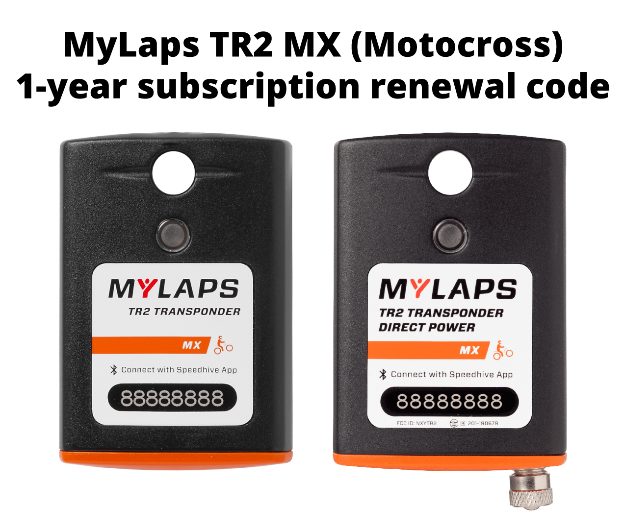 MyLaps TR2 subscription renewal code, 1-year MX (Motocross)