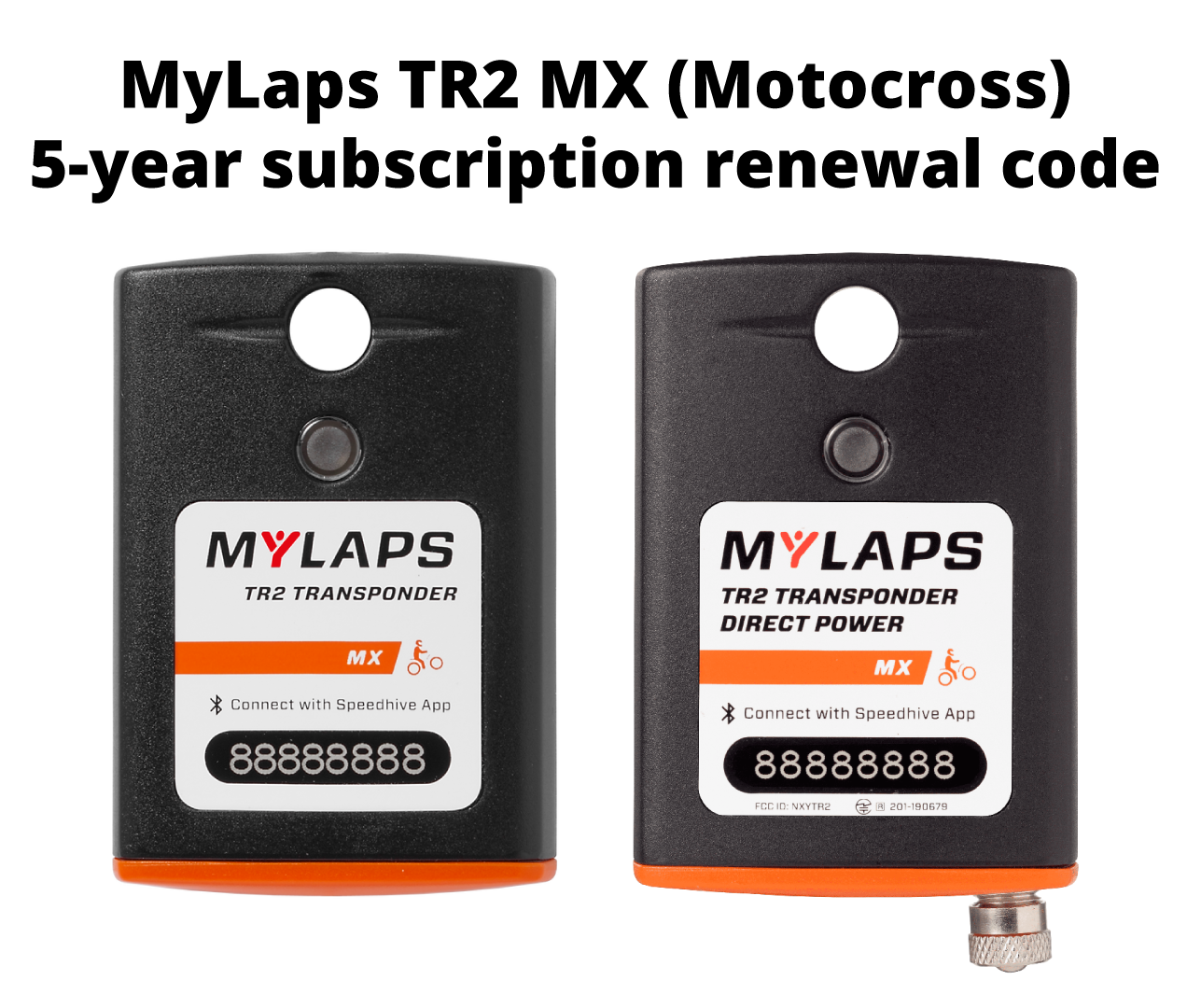 MyLaps TR2 subscription renewal code, 5-year MX (Motocross)