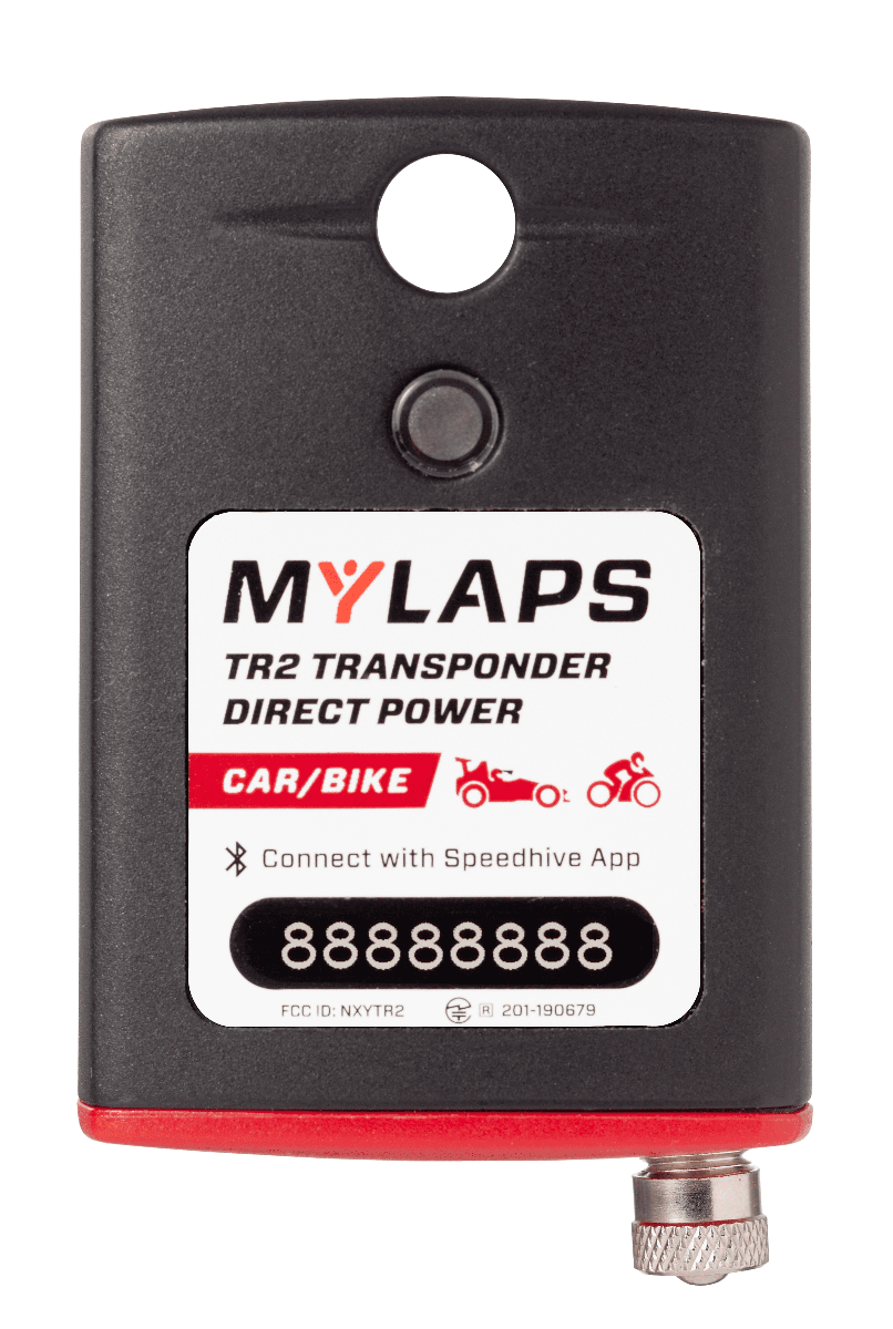 (Open Box) MyLaps TR2 Direct Power Transponder (Car/Motorcycle), 1-year subscription (Open Box)