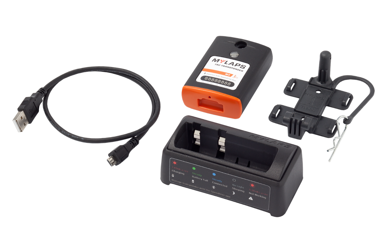 (Open Box) MyLaps TR2 Rechargeable Transponder (MX), 5-year subscription. (Open Box)