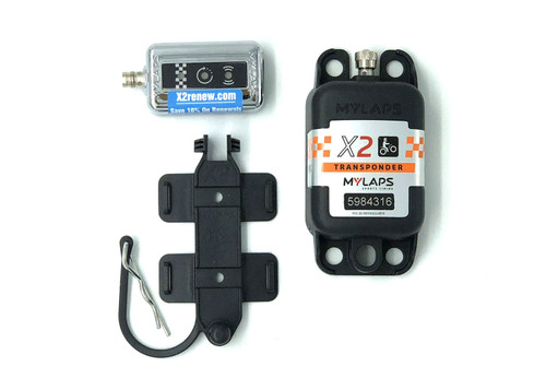 MyLaps X2 Rechargeable Transponder (Motocross/MX), 2-year subscription