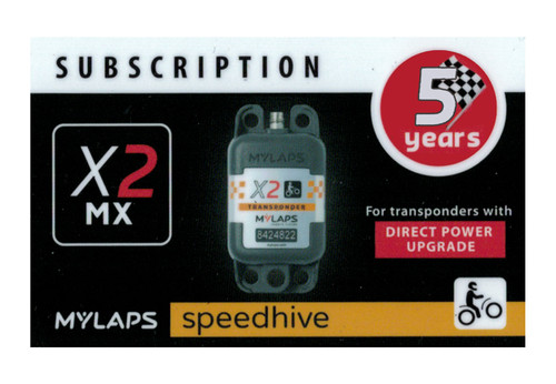 MyLaps X2 subscription renewal, 5-year MX DP [Renew instantly @ X2renew.com]
