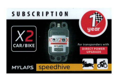 MyLaps Transponder Subscription Card - X2 Direct Power (Car