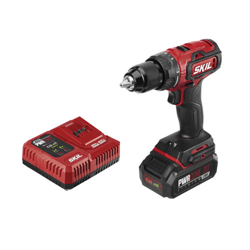 Drive through a variety of surfaces with confidence and precision with the Skil PWRCore 20™ Brushless 1/2 Inch Drill Driver. This electric drill's digital brushless motor provides power in every drive, and the High/Low speed settings provides maximum control for every project. Choose from 17 torque settings and an added drilling mode for just about any application. This Cordless Drill Driver Kit comes with a PWRCore 20™ 2.0Ah Lithium Battery and Automatic PWRJump™ Charger.