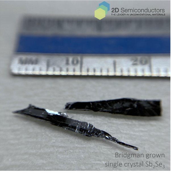 Bridgman grown single crystal Sb2Se3: ~1 cm large size high quality 2D crystals - 2Dsemiconductors USA