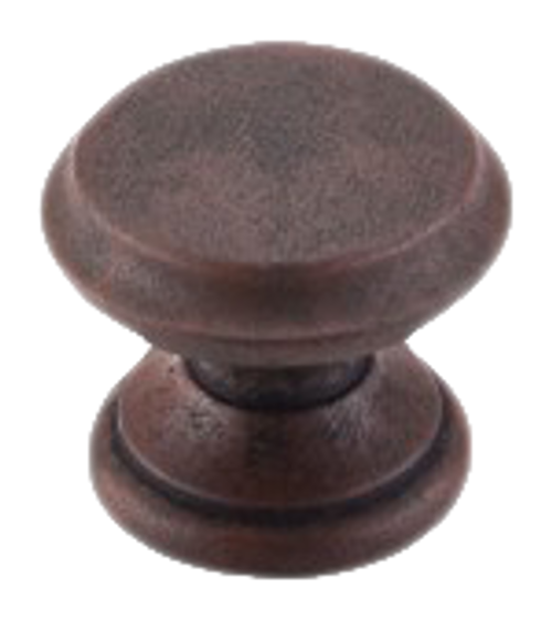 Flat Top Knob 1 3/8 Inch in Patina Rouge M1231