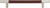 Zanzibar Brown Leather Pull 6 5/16'' cc Brushed Nickel 281-OW-BRN