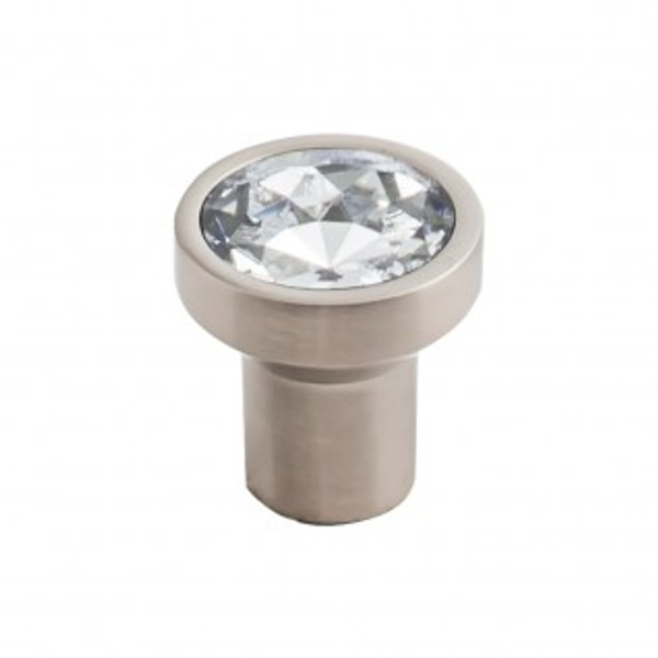 Barrington Wentworth Crystal Round Knob 1 1/8'' TK736BSN Brushed Satin Nickel Base