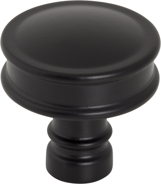 Morris Cranford Knob 1 1/4 Inch Flat Black TK3140BLK