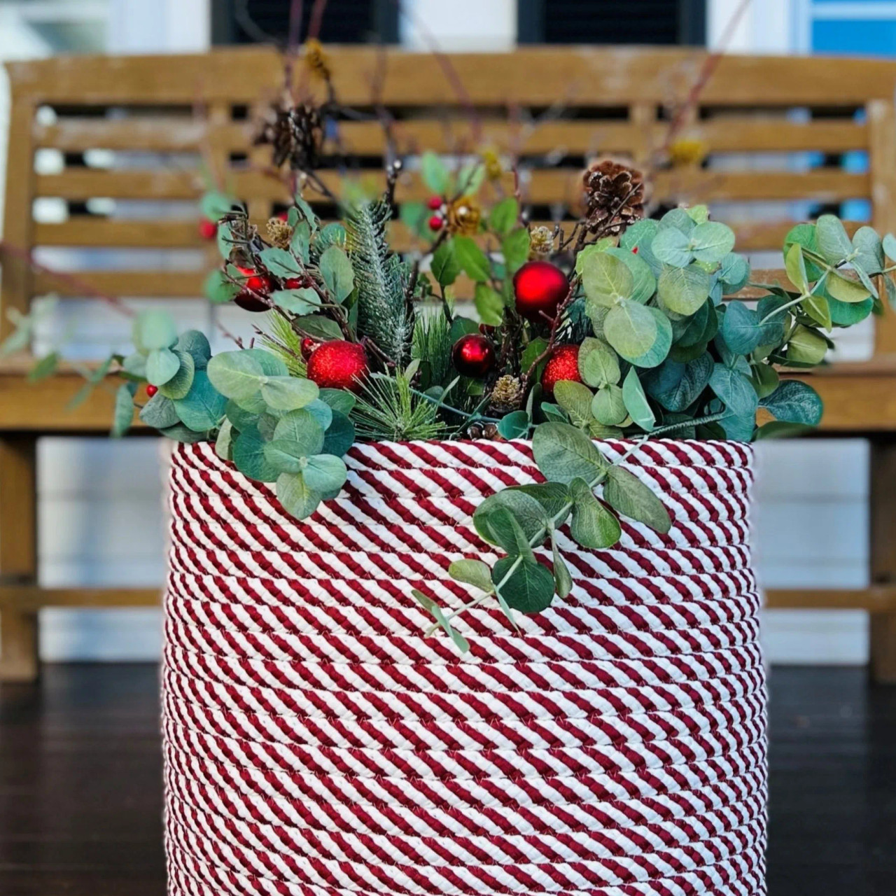 Twisted Christmas Woven Basket | Colonial Mills