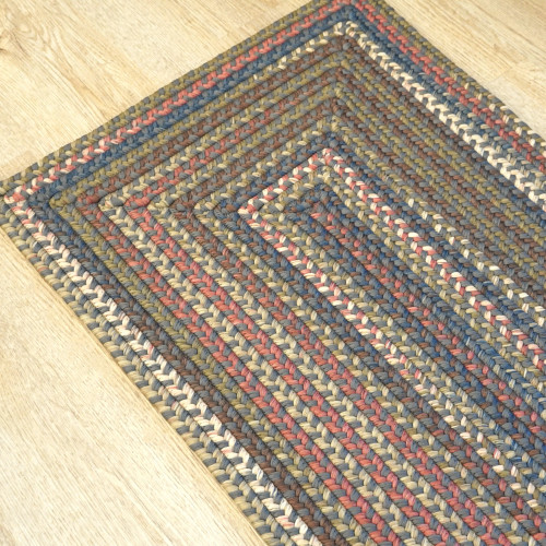 Custom Braided Rectangle Rug Lucid Braided Multi Rectangle Rugs | Colonial Mills