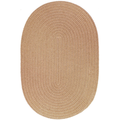 Wool Solids Area Rug - Oval - S101 Wheat