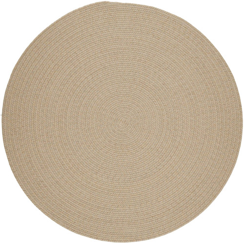 Wool Solids Area Rug - Round - S100 Sand