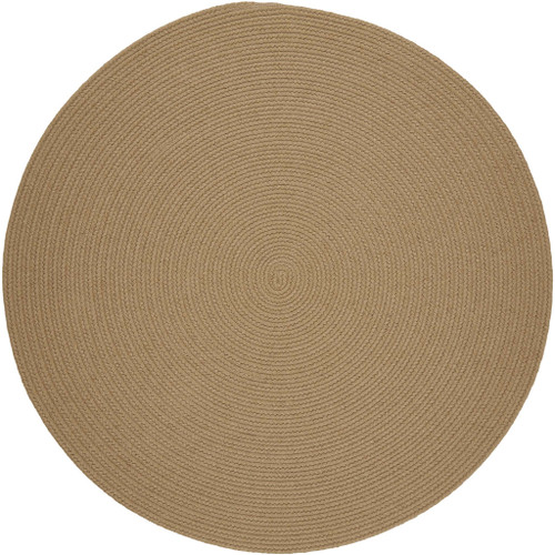 Wool Solids Area Rug - Round - S114 Taupe