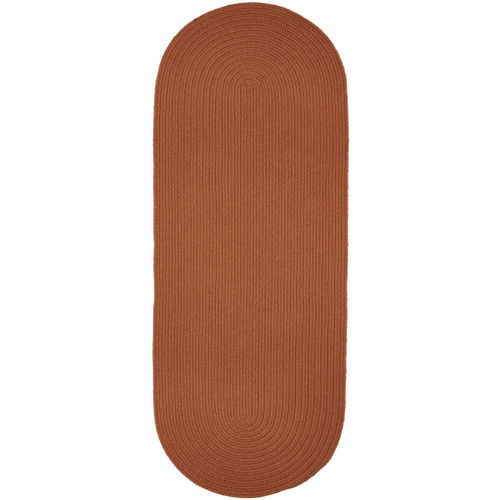 Wool Solids Area Rug - Runner - S108 Terra Cotta