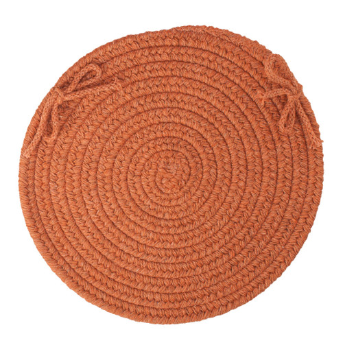 Wool Solids Chair Pad - S108 Terra Cotta