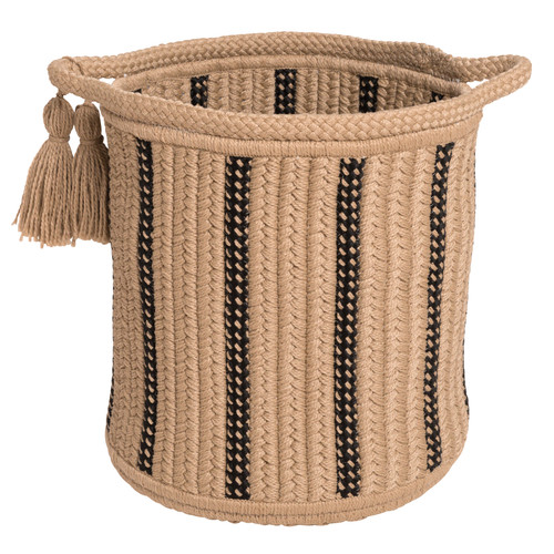 Taupe & Black Colonial Mills Dublin Basket Braided Baskets Made in the USA