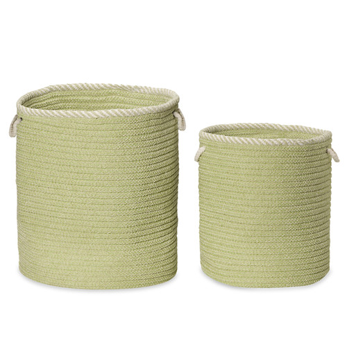 Green Colonial Mills Soft Chenille Woven Hampers. Braided Laundry Hamper Made in the USA