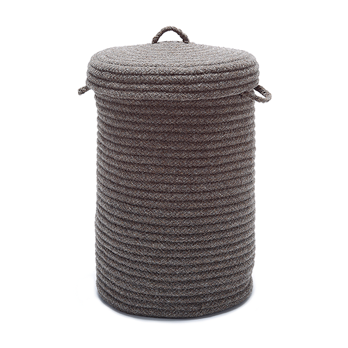 Bark Colonial Mills Wool Blend Hampers. Braided Laundry Hamper with Lid made in the USA