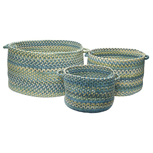 Whipple Blue Colonial Mills Rustica Baskets Braided Baskets Made in the USA