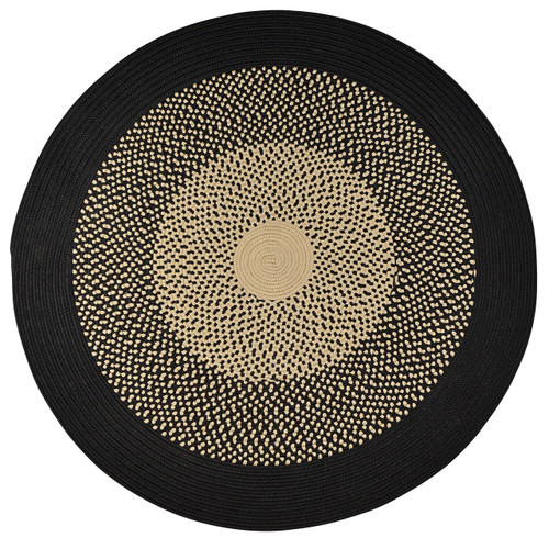 Black Colonial Mills Seadog Bright Round Rugs Braided Rugs Made in the USA