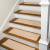 Beige Colonial Mills Monterey Wool Tweed Stair Treads. Rustic farmhouse braided stair treads made in the USA