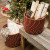 Red Multi Colonial Mills Sleighbells Woven Holiday Basket. Braided Christmas storage Made in the USA