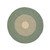 Sunsoaked Moss Colonial Mills Cape Eden Round Rugs. Indoor Outdoor Braided Rugs Made in the USA