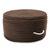 Mink Colonial Mills Simply Home Solid Pouf Braided Round Indoor / Outdoor Pouf Ottomans Made in the USA