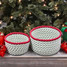 Wreath Green Colonial Mills Kringle Christmas Nesting Baskets Set-2. Braided Christmas Storage Made in the USA